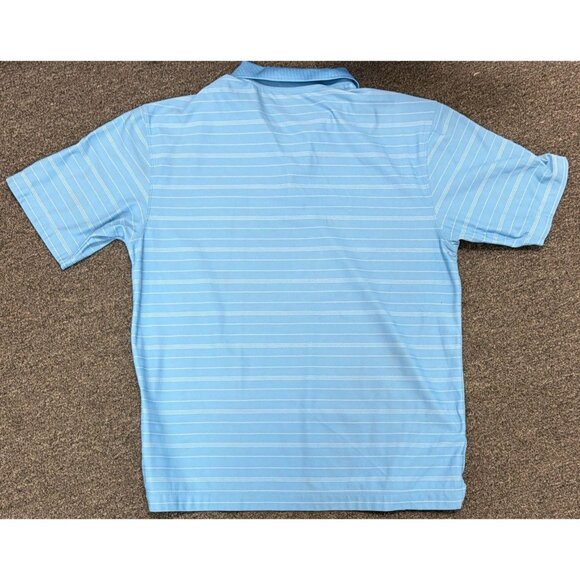 Nike Golf Disney Polo Shirt Mens Medium Light Blue Striped Performance Dri-Fit - Picture 3 of 3
